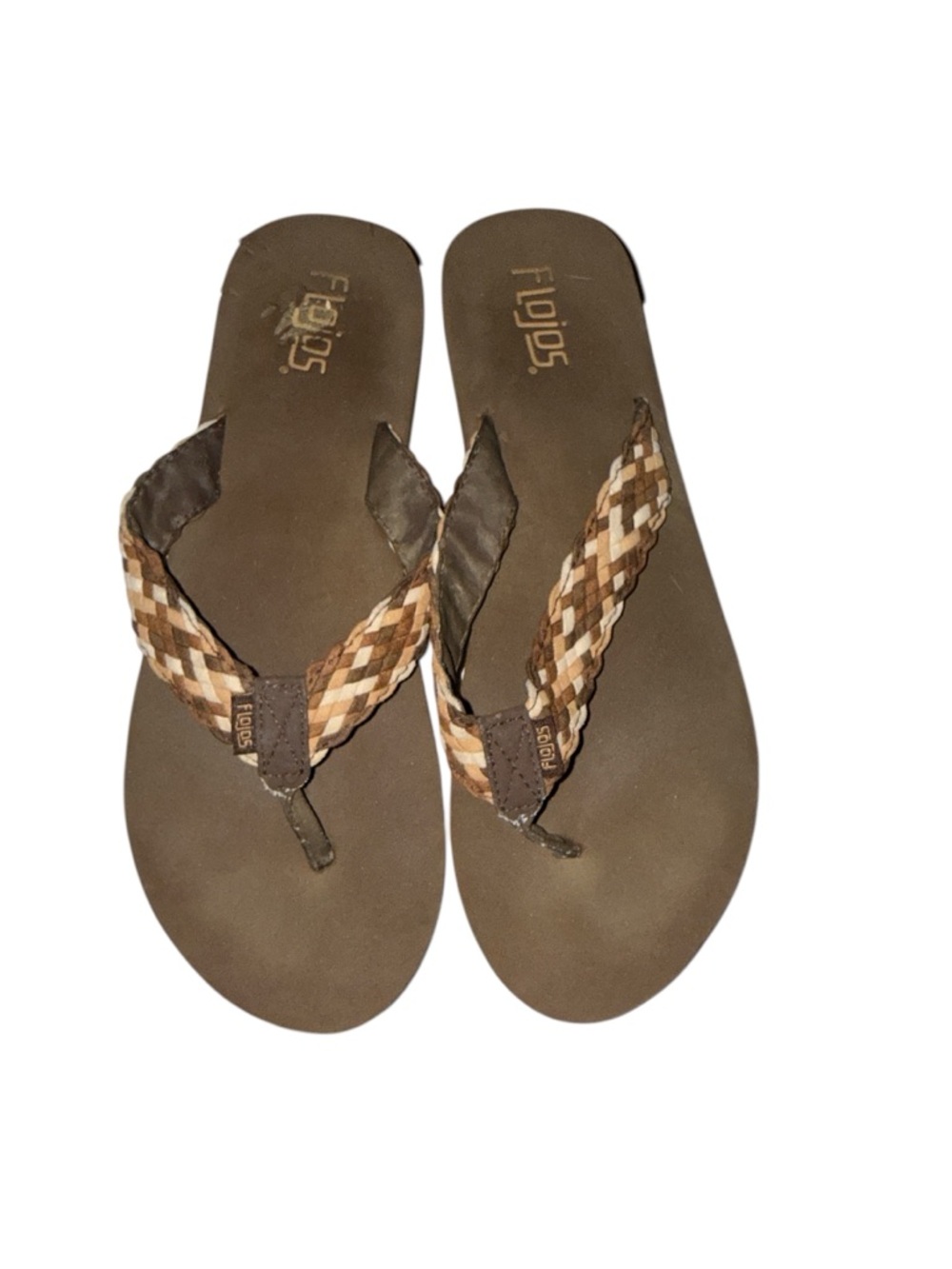Flojos Women’s Brown Braided Flip Flop Sandals